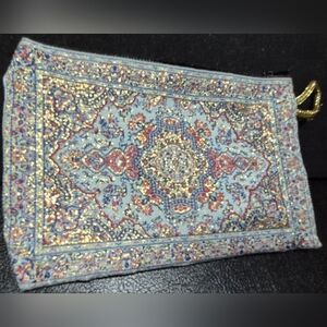 Tapestry Coin Wallet/Pencil Case.Turkish Kilim Pattern .6"×4"